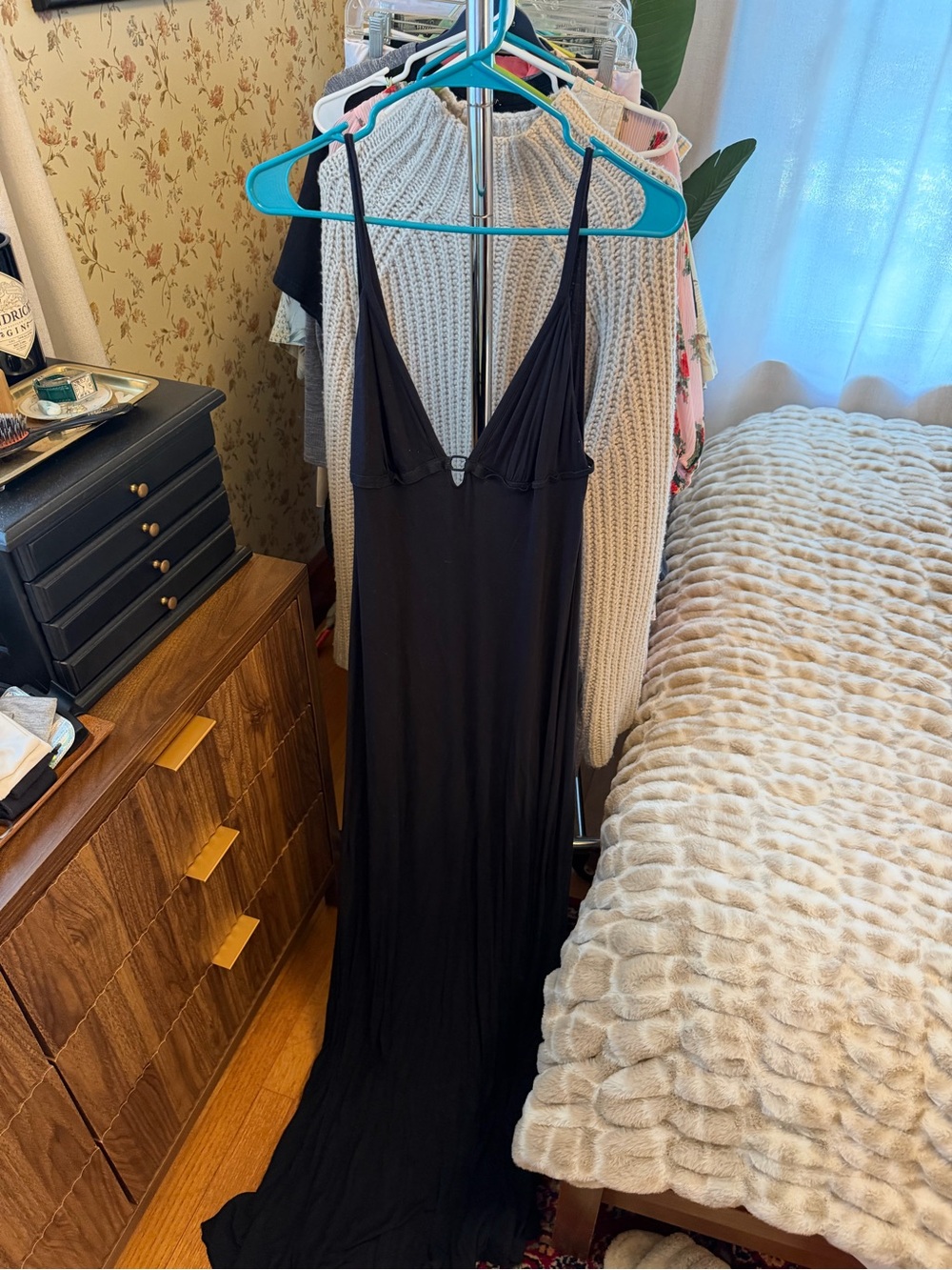 Armani Exchange black maxi dress sz M